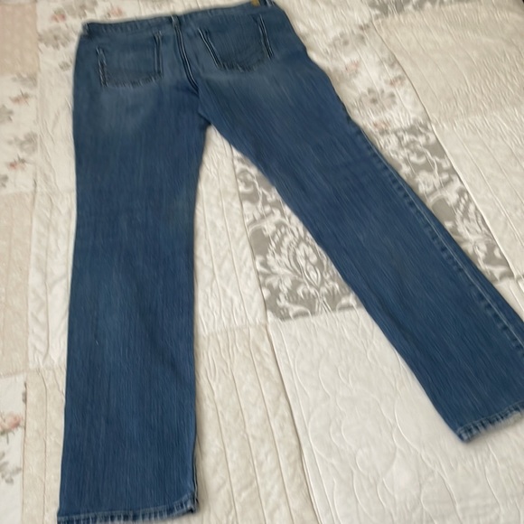 LC Straight Leg Stretch Mid Rise Blue Denim Jeans - Picture 8 of 8